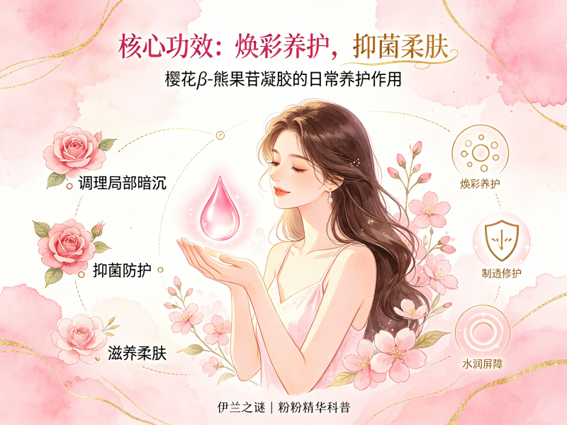 樱花β-熊果苷焕彩抑菌凝胶功效有哪些_粉粉精华适用人群有哪些 樱花β-熊果苷焕彩抑菌凝胶功效有哪些_粉粉精华适用人群有哪些