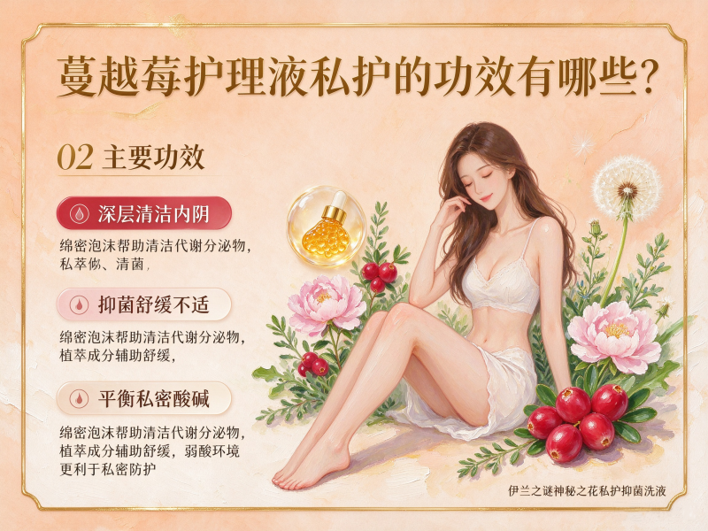 蔓越莓护理液私护的功效有哪些？