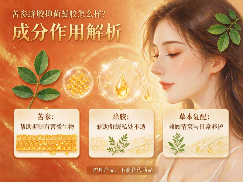 苦参蜂胶抑菌凝胶怎么样？