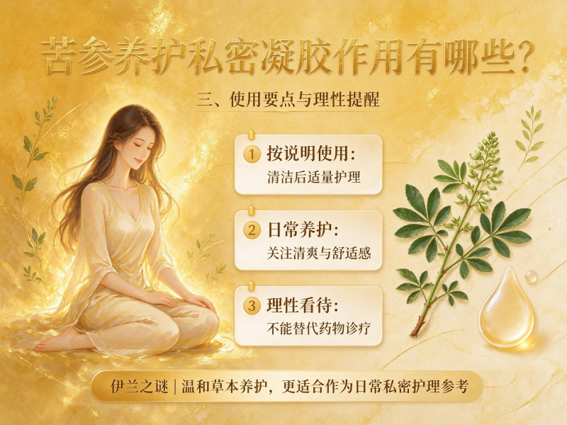 苦参养护私密凝胶作用有哪些？