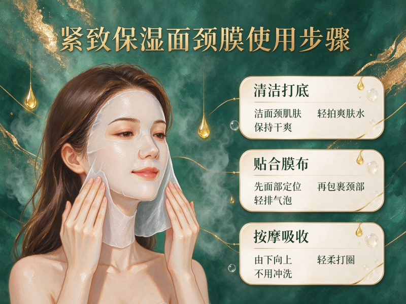 紧致保湿面颈膜怎么用？