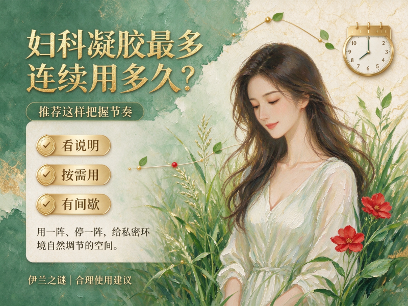 妇科凝胶最多连续用多久? 妇科凝胶最多连续用多久?
