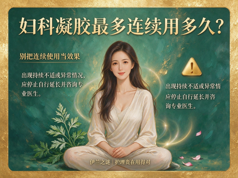 妇科凝胶最多连续用多久? 妇科凝胶最多连续用多久?
