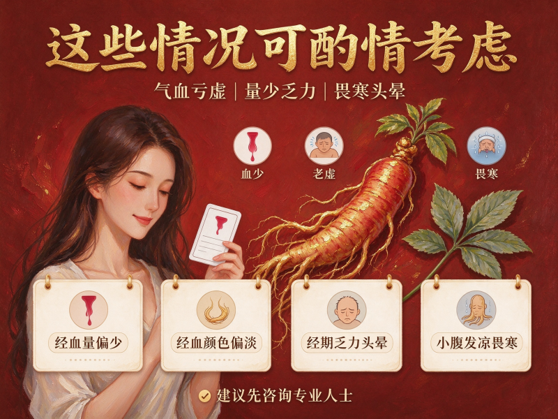 红参黄芪血肽饮来月经可以喝吗？