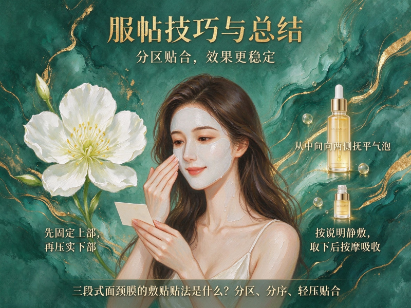 三段式面颈膜的敷贴贴法是什么? 三段式面颈膜的敷贴贴法是什么?