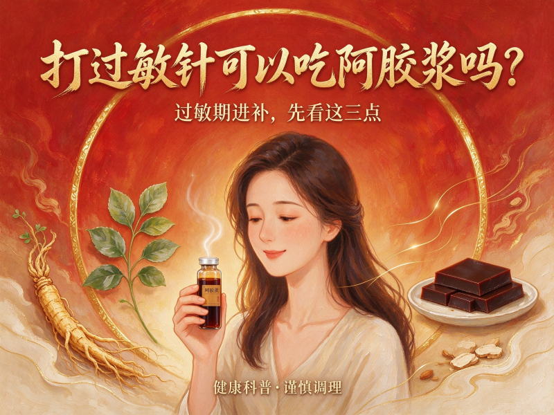 打过敏针可以吃阿胶浆吗？