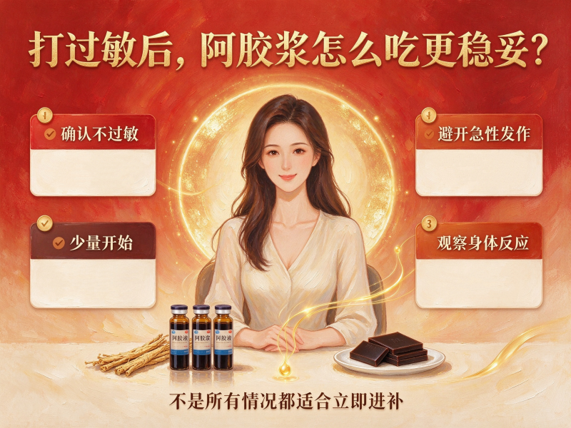 打过敏针可以吃阿胶浆吗？
